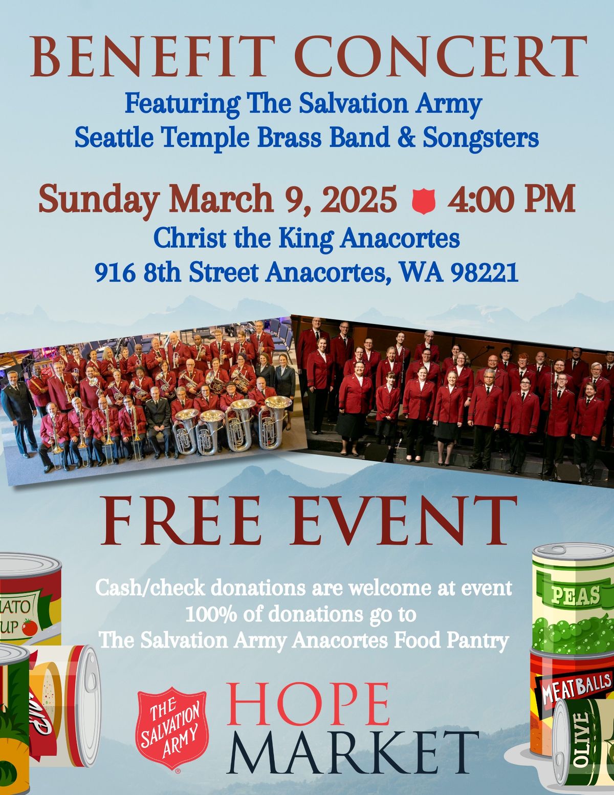 FREE Benefit Concert- The Salvation Army Food Bank