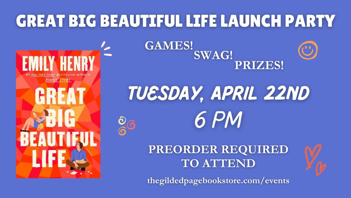 Great Big Beautiful Life Launch Party at The Gilded Page