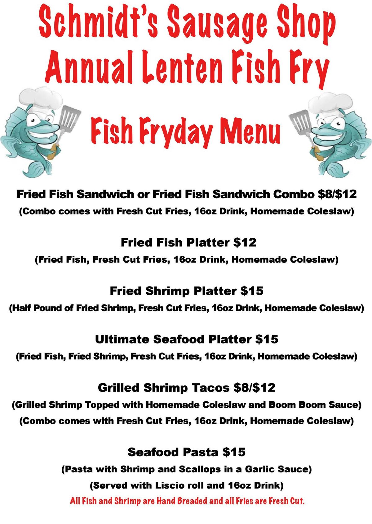 Annual Lenten Fish Fryday Meals