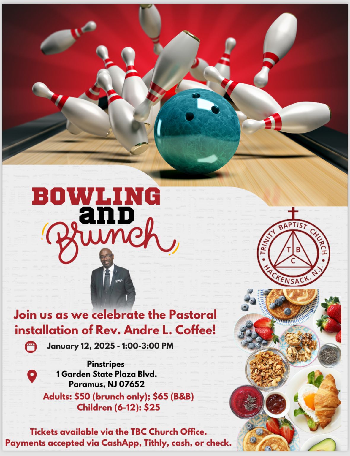 Bowling and Brunch Pastoral Installation of Rev. Andre L. Coffee