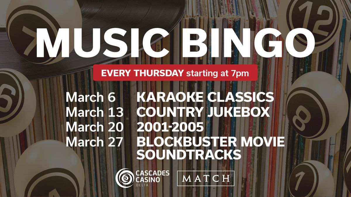 Country Jukebox MUSIC BINGO at Match Eatery & Public House - Delta