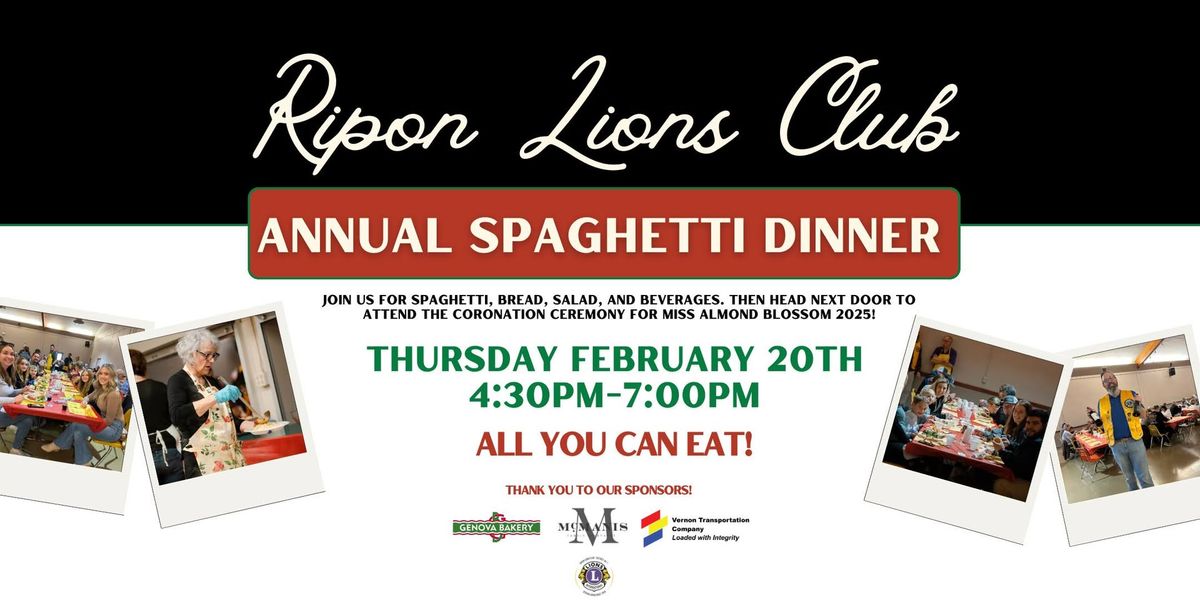 Ripon Lion's Club Annual Spaghetti Dinner