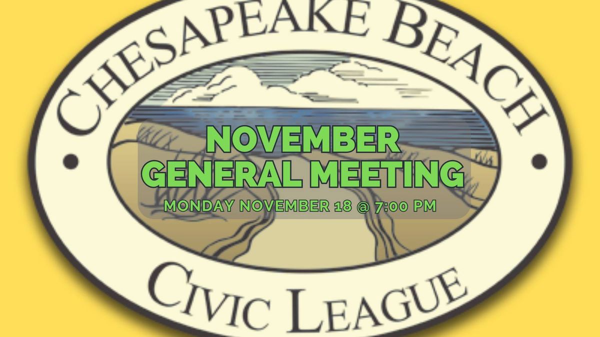 CXB Civic League General Membership Meeting & Social