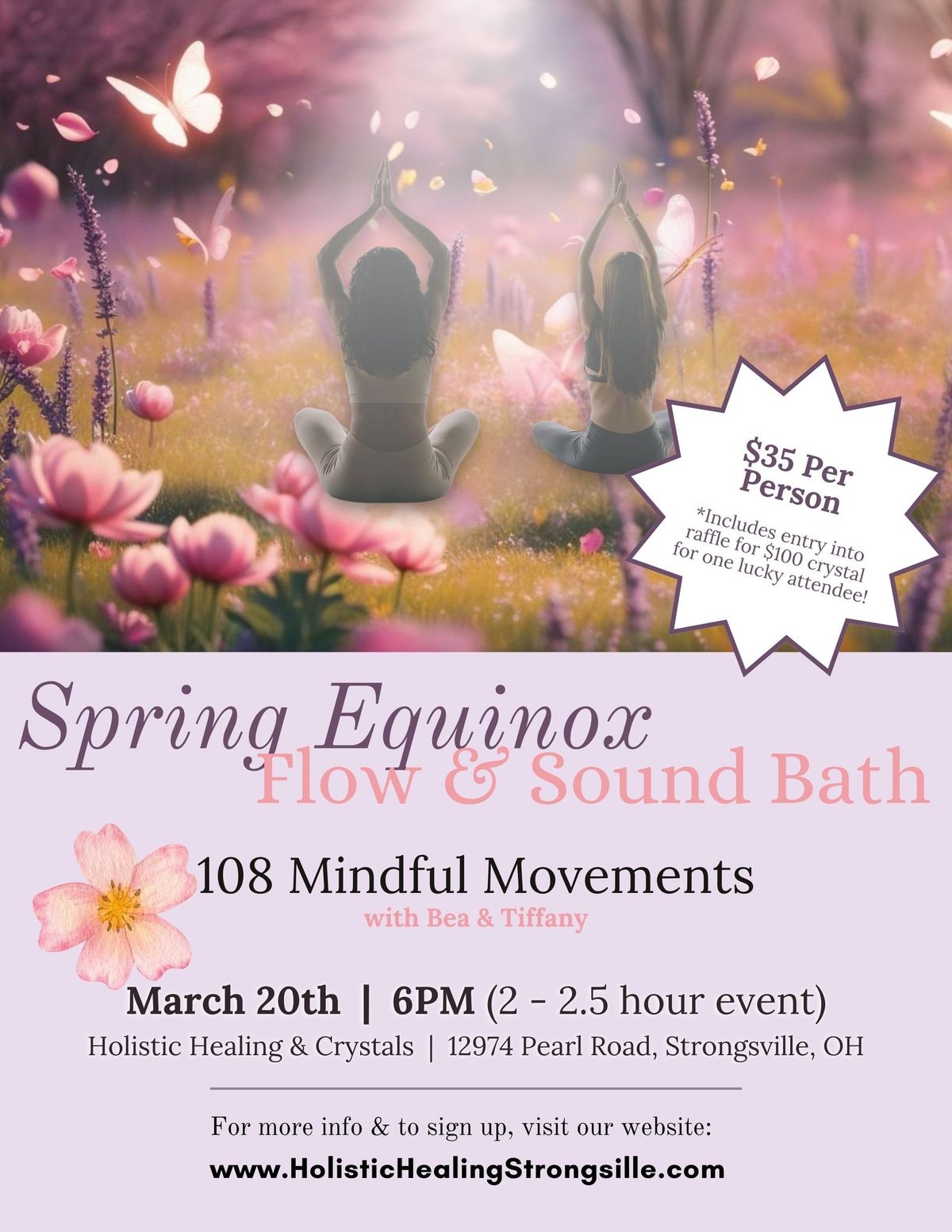 Spring Equinox Flow & Sound Bath: 108 Mindful Movements with Breath for A Journey of Renewal