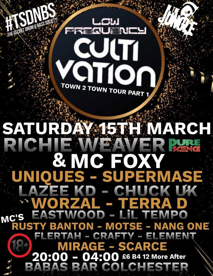 LOW FREQUENCY & CULTIVATION PRESENTS TOWN2TOWN P1 w\/ RICHIE WEAVER\/UNIQUES\/SUPERMASE\/MCFOXY + MORE