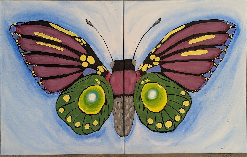 Couples Canvas Class: Butterfly Pair