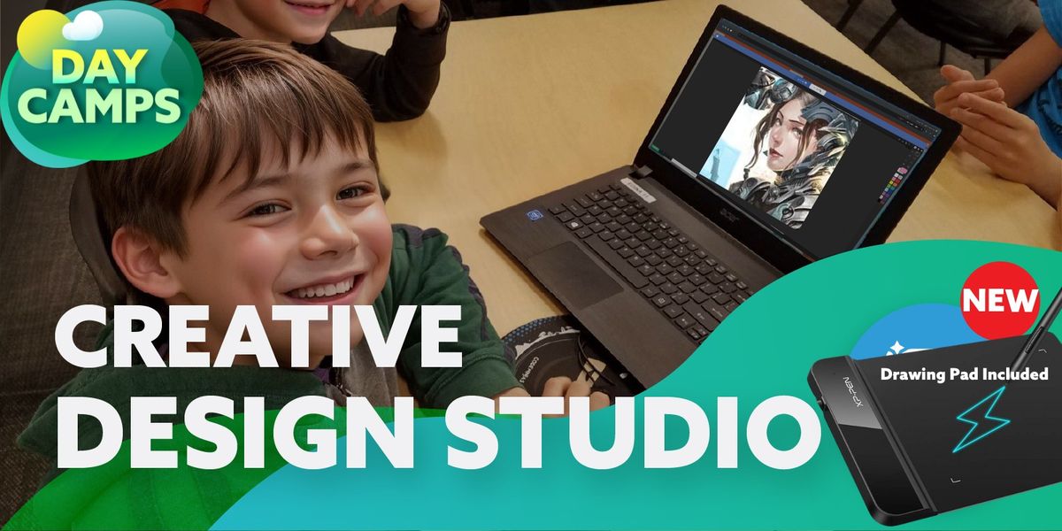 Creative Design Studio - Digital Art + Drawing Pad Included - Holiday Break