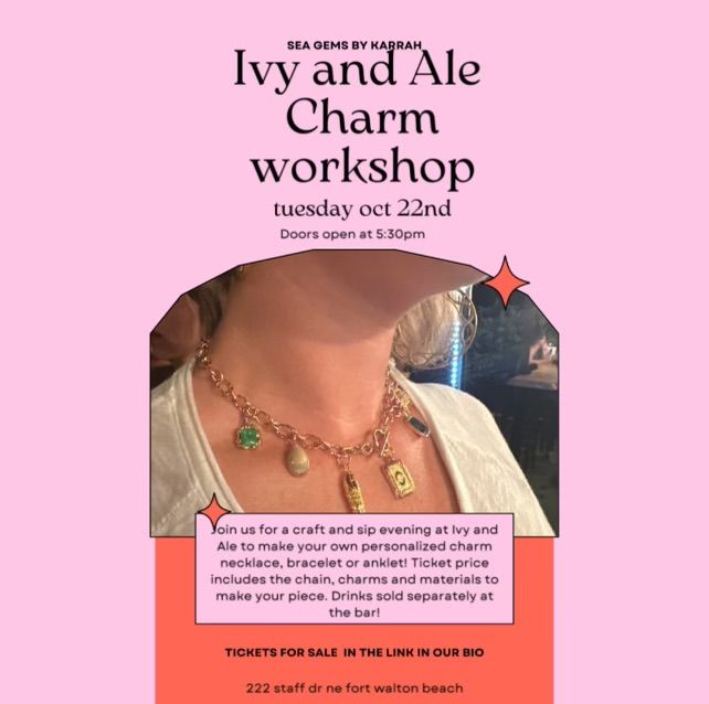 Ivy and Ale charm workshop with Sea Gems by Karrah