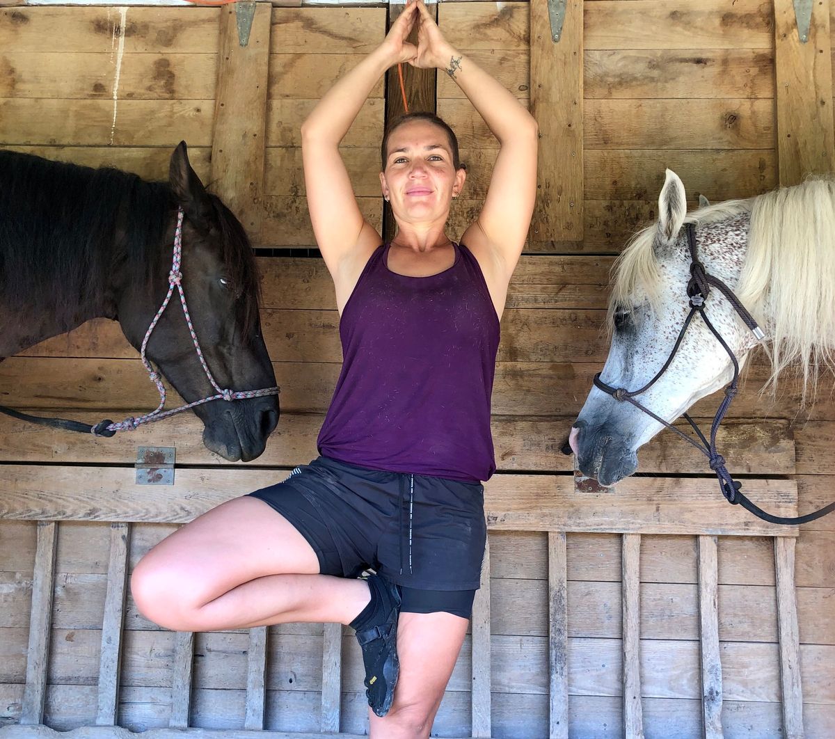 Yoga on the Farm. 