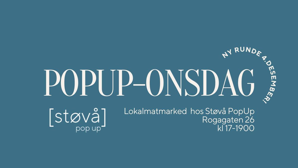 Popup-Onsdag: Lokalmatmarked i Rogagaten!