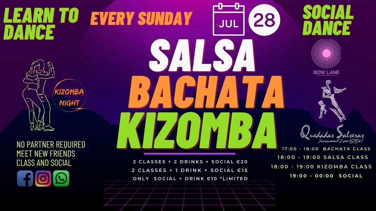 SALSA & BACHATA & KIZOMBA - CLASSES & PARTY SBK - DUBLIN