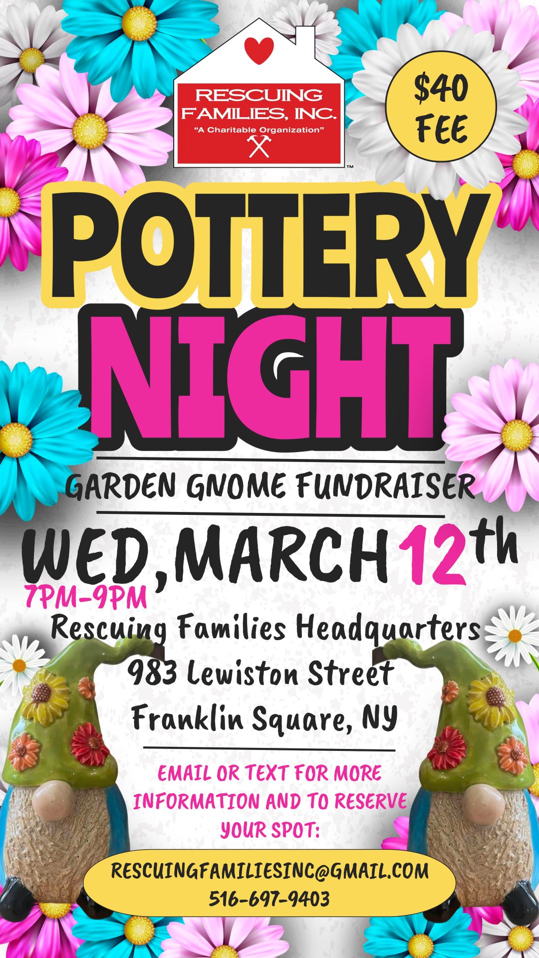 POTTERY NIGHT WITH RESCUING FAMILIES