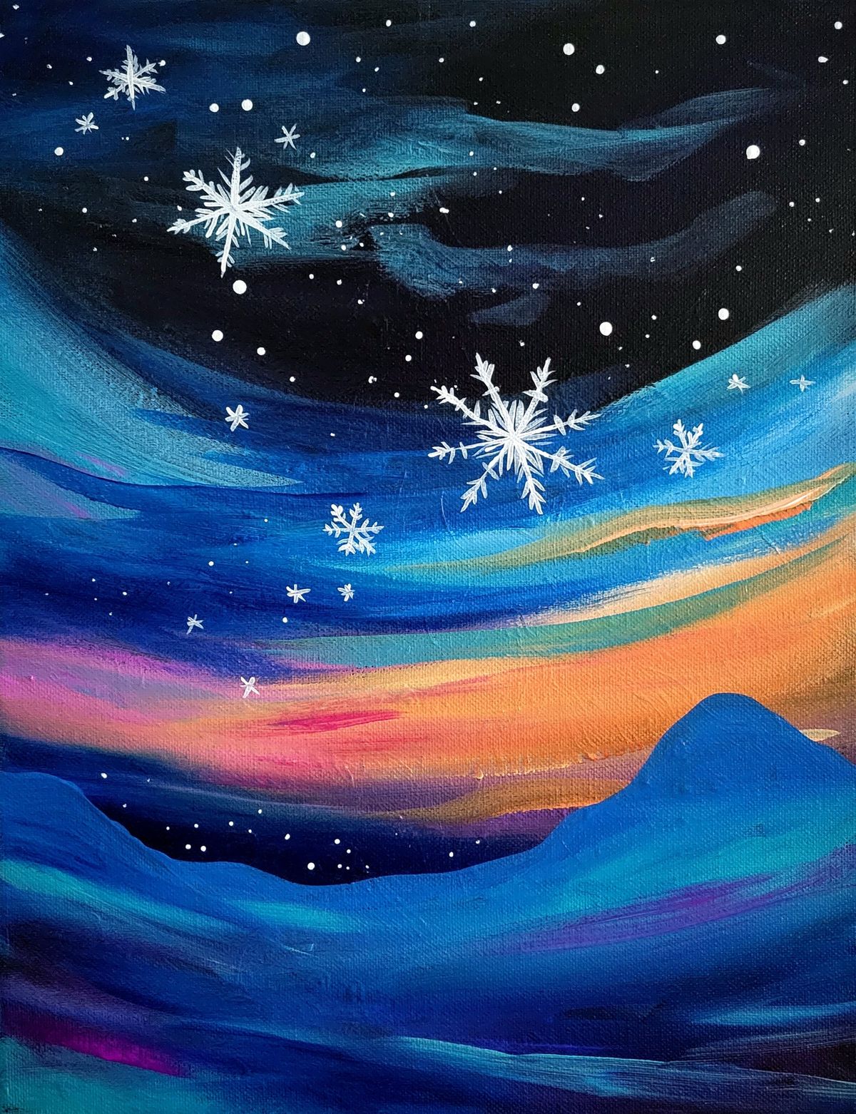 Paint + Sip: "Midnight Flurries" + Free Drink