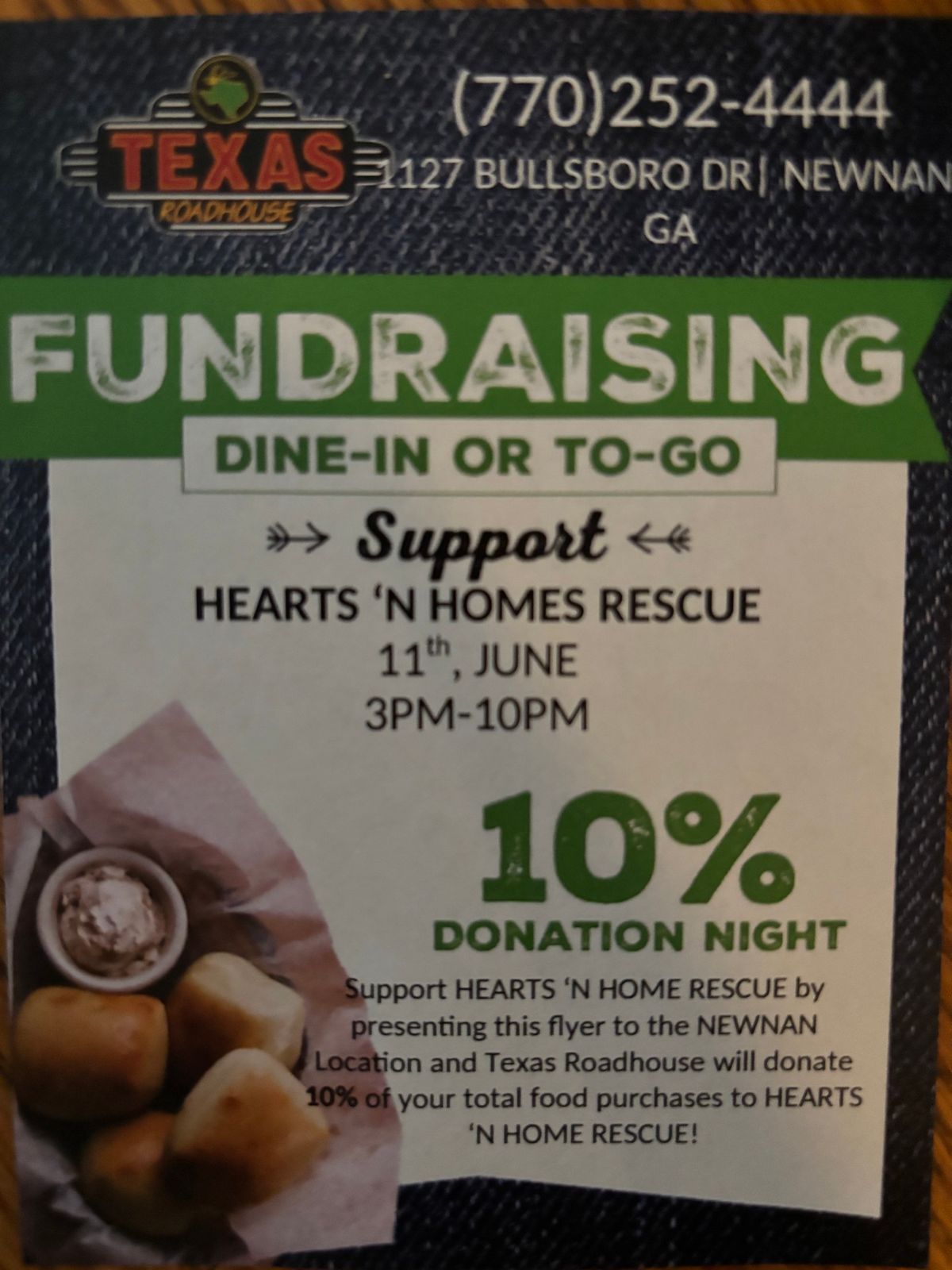 Texas Roadhouse Dine to Donate!