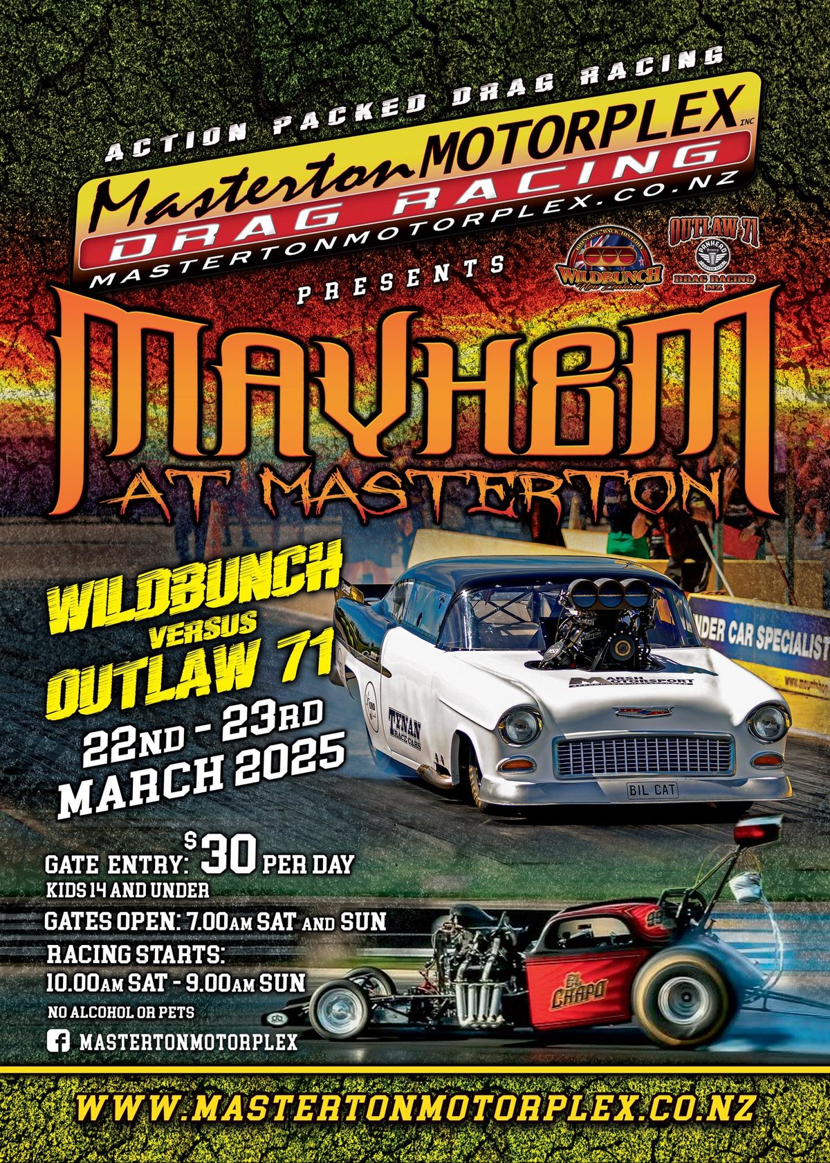 MAYHEM at MASTERTON - Wildbunch vs Outlaw71