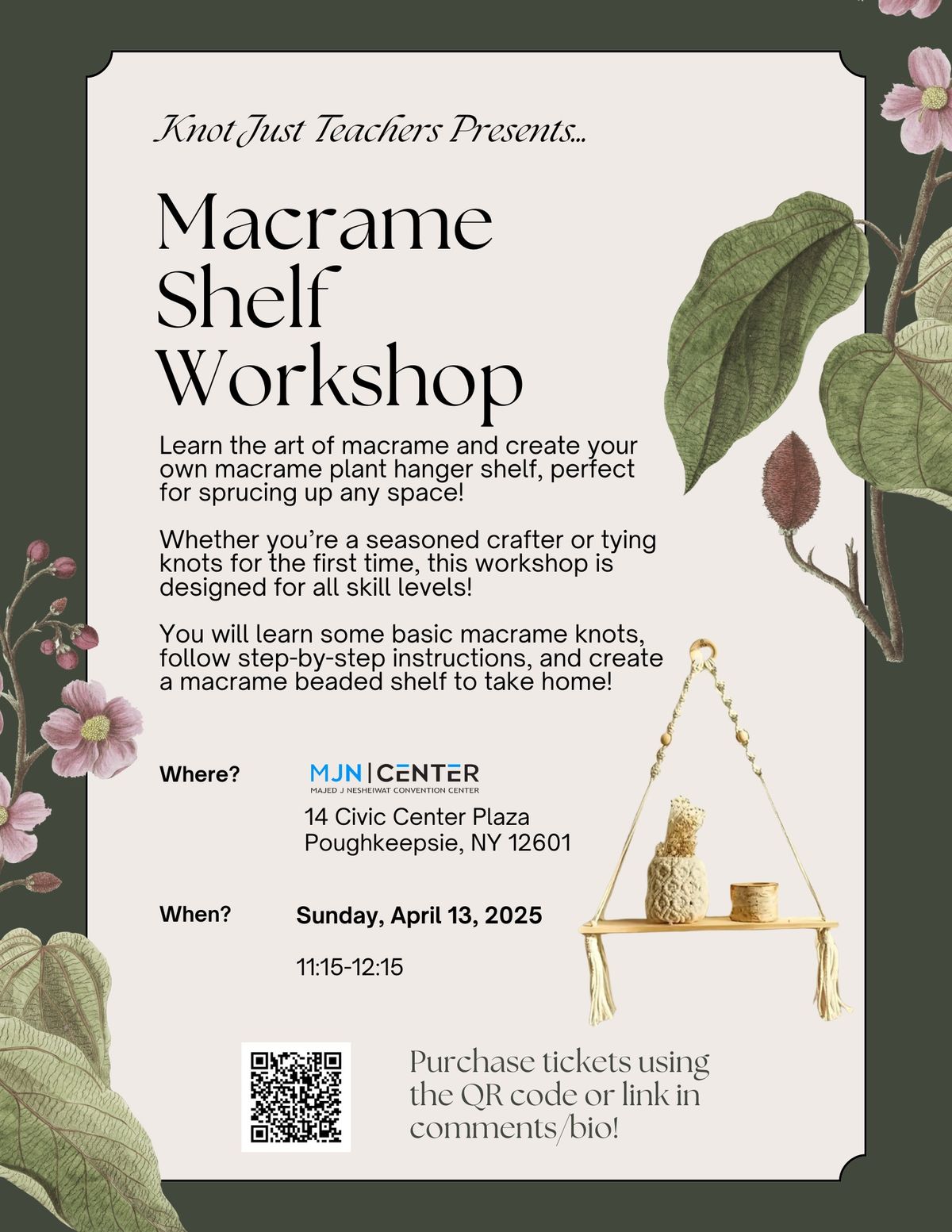 Macrame Shelf Workshop at Plantella