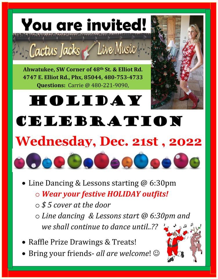 Holiday Line Dance Party at Cactus Jack's