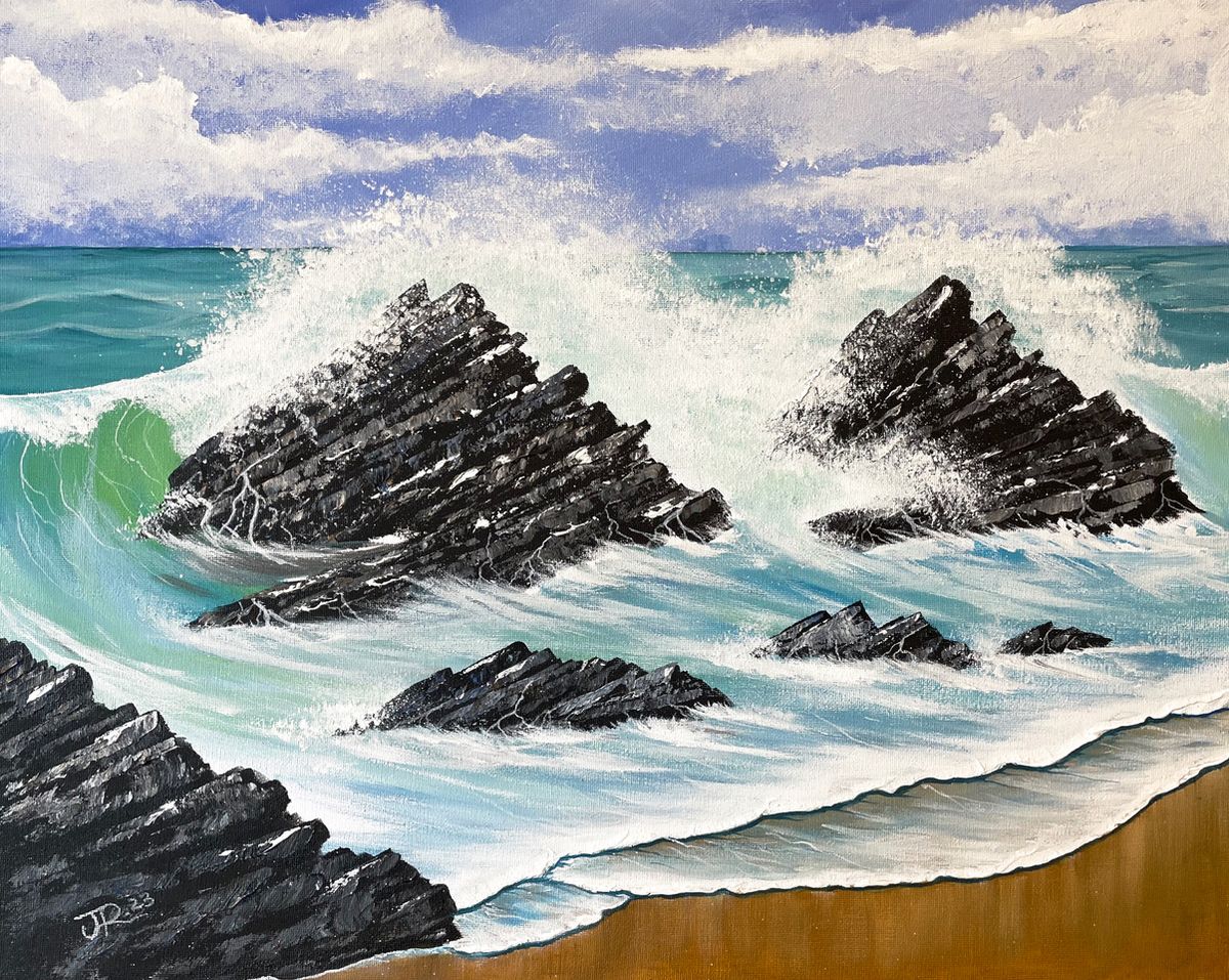 Seascape in Acrylics