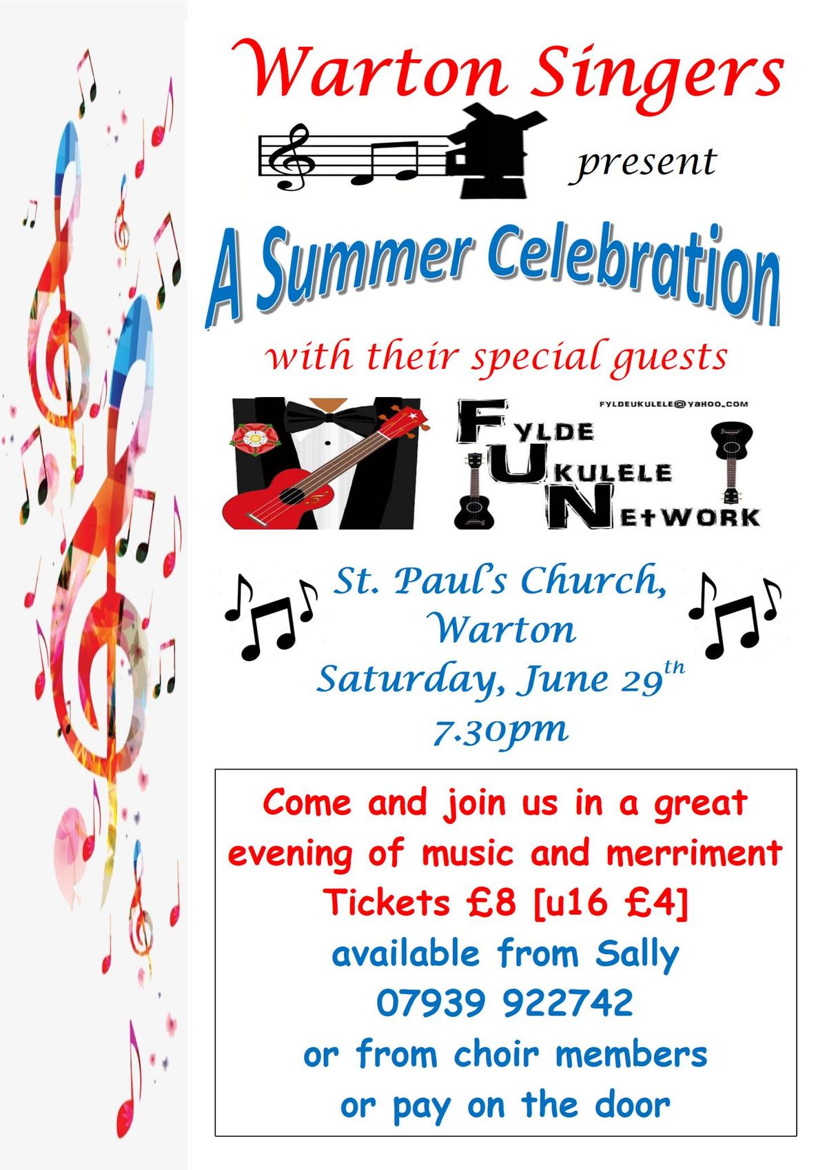 Warton Singers Concert: "A Summer Celebration"