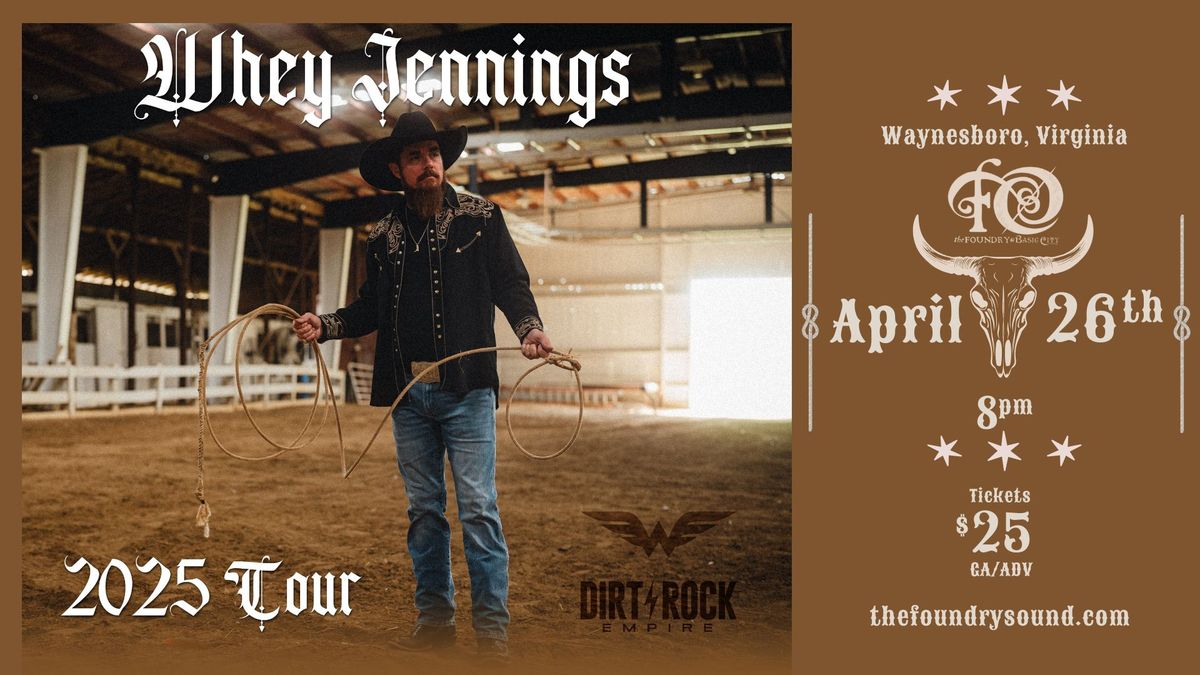 Country Star Whey Jennings is Coming to Waynesboro!