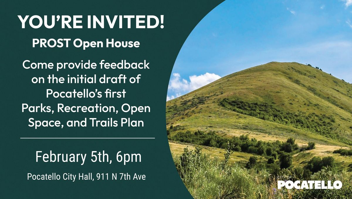 Open House Set for Pocatello\u2019s Parks, Recreation, Open Space & Trails Plan