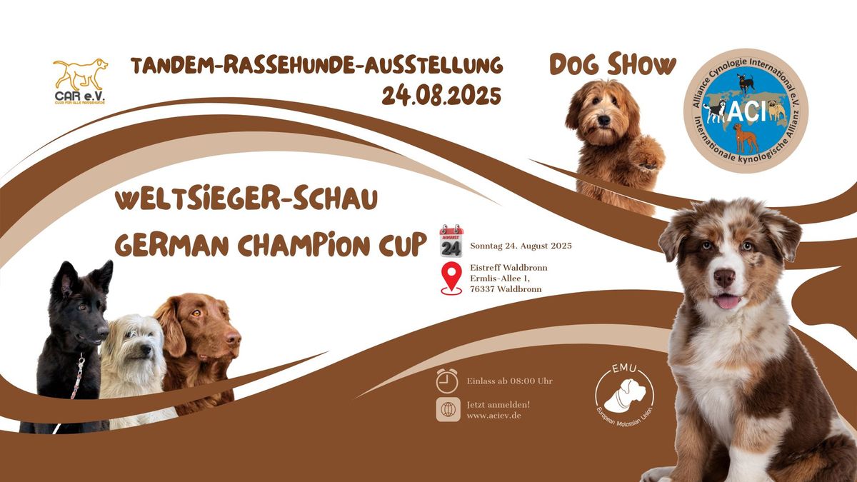 Rassehunde-Ausstellungen Weltsieger Schau & German Champion Cup