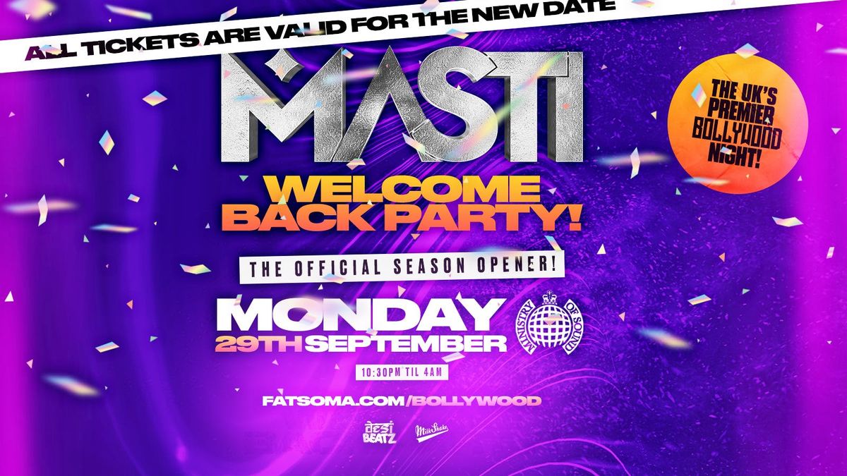 LSESU India Society presents MASTI : WELCOME BACK PARTY! | 29.09.25