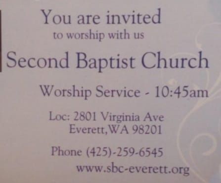 Second Baptist Church Sunday Morning Worship Service