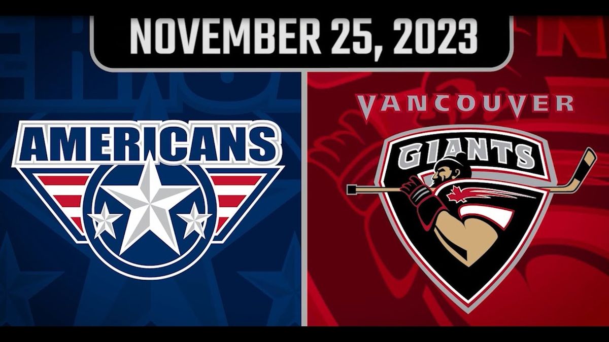 Vancouver Giants vs. Tri-City Americans