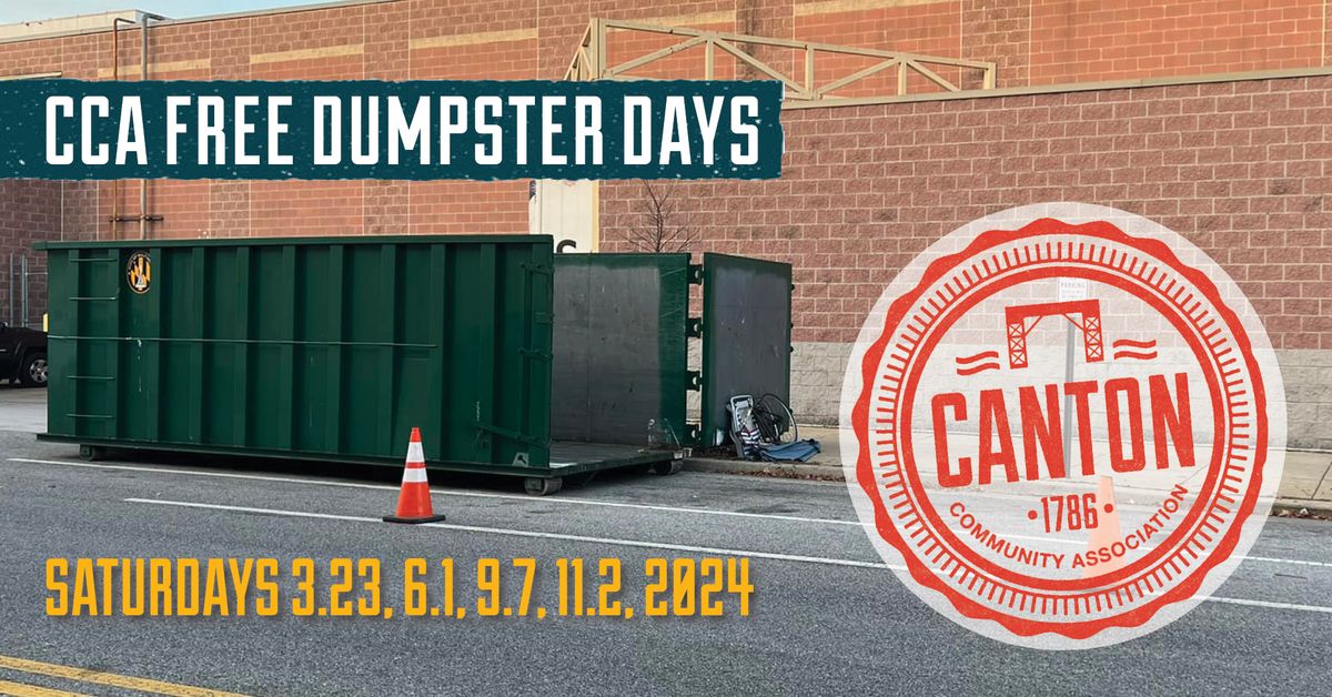 CCA Free Community Dumpster Days 2024