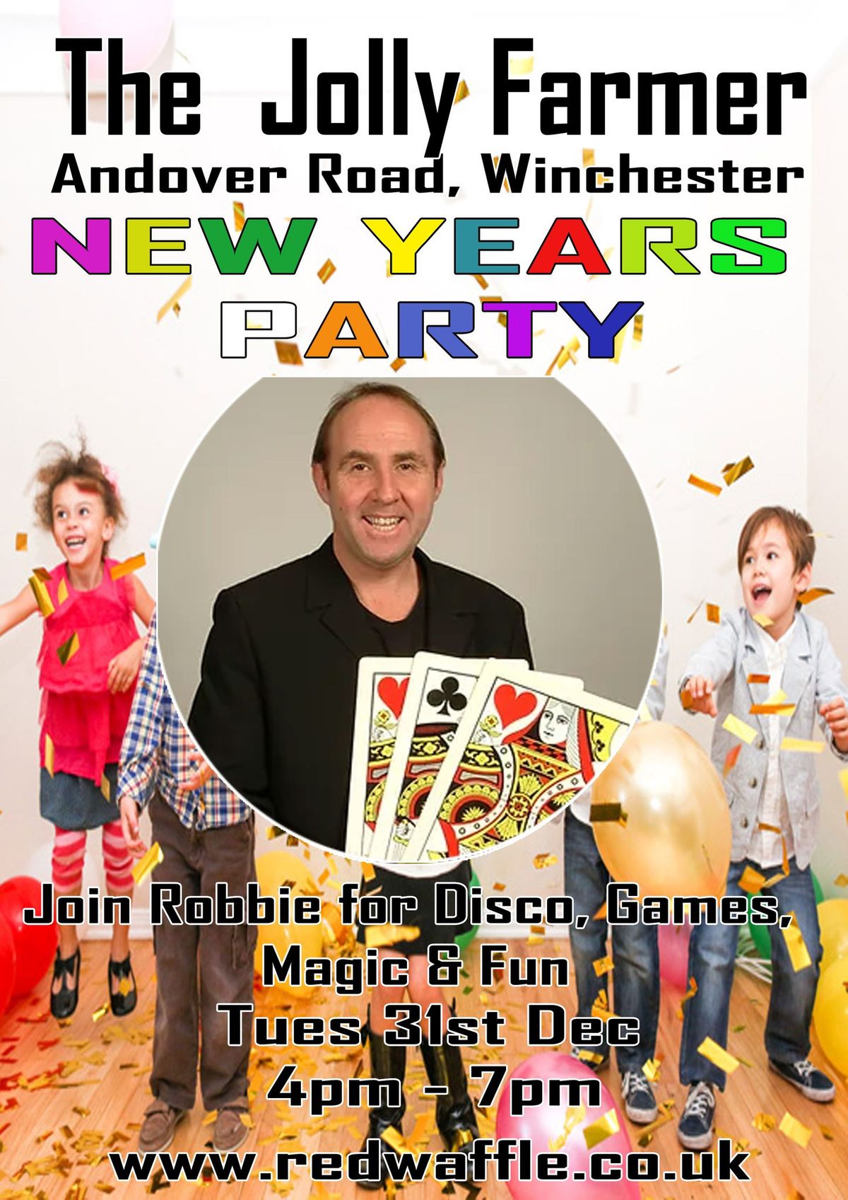 NYE Kids Party with Robbie The Magician @ The Jolly Farmer