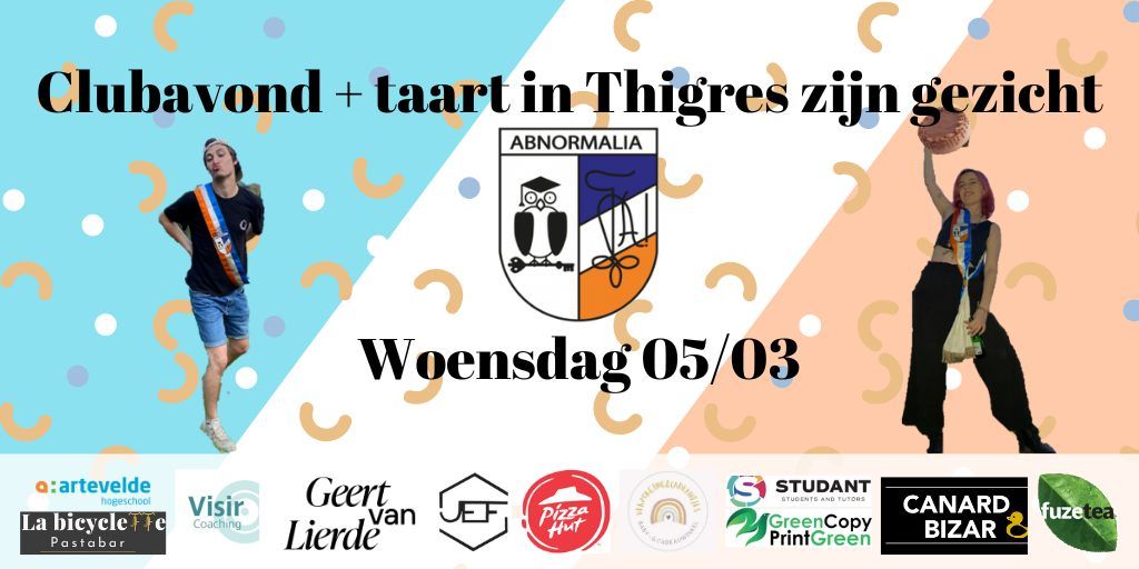 Clubavond + taart in Thigres zijn gezicht