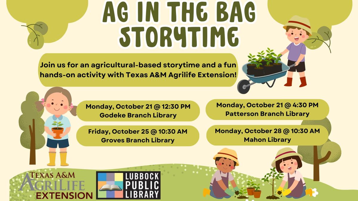 Ag in the Bag Storytime at Mahon Library