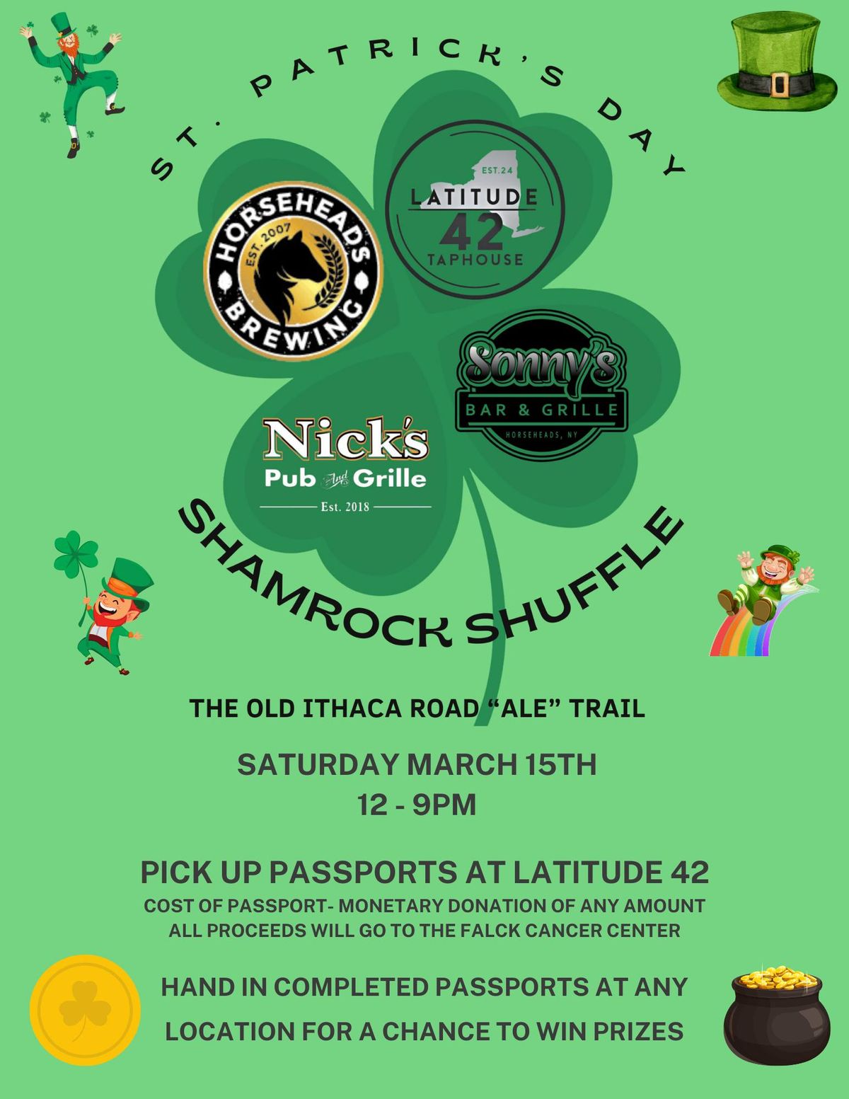 The 1st Annual Shamrock Shuffle, presented by the Old Ithaca Road "Ale" Trail