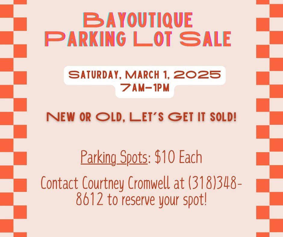 Bayoutique Parking Lot Sale