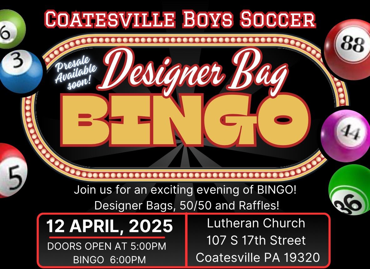 Coatesville Boys Soccer BINGO 