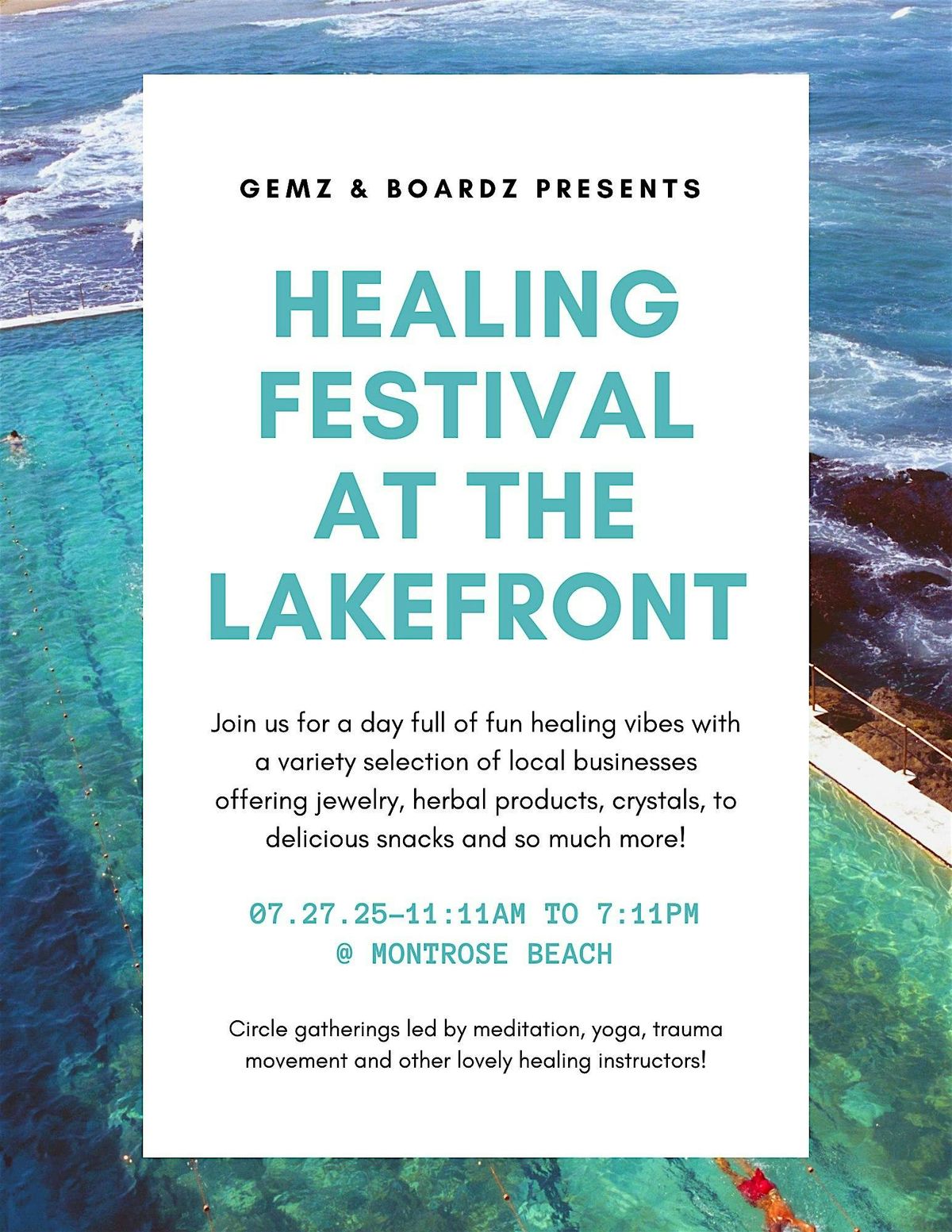 Healers Event at Montrose Beach- Meditation, Yoga, sound healing vendors