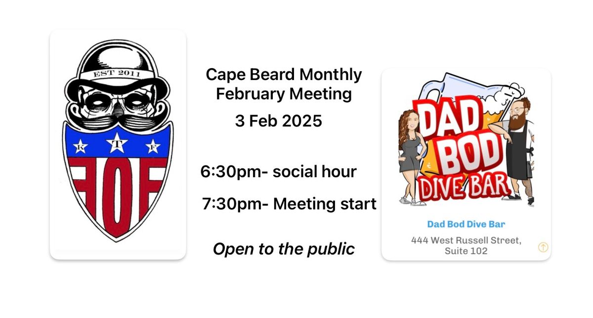 Cape Beard Monthly Meeting - February 