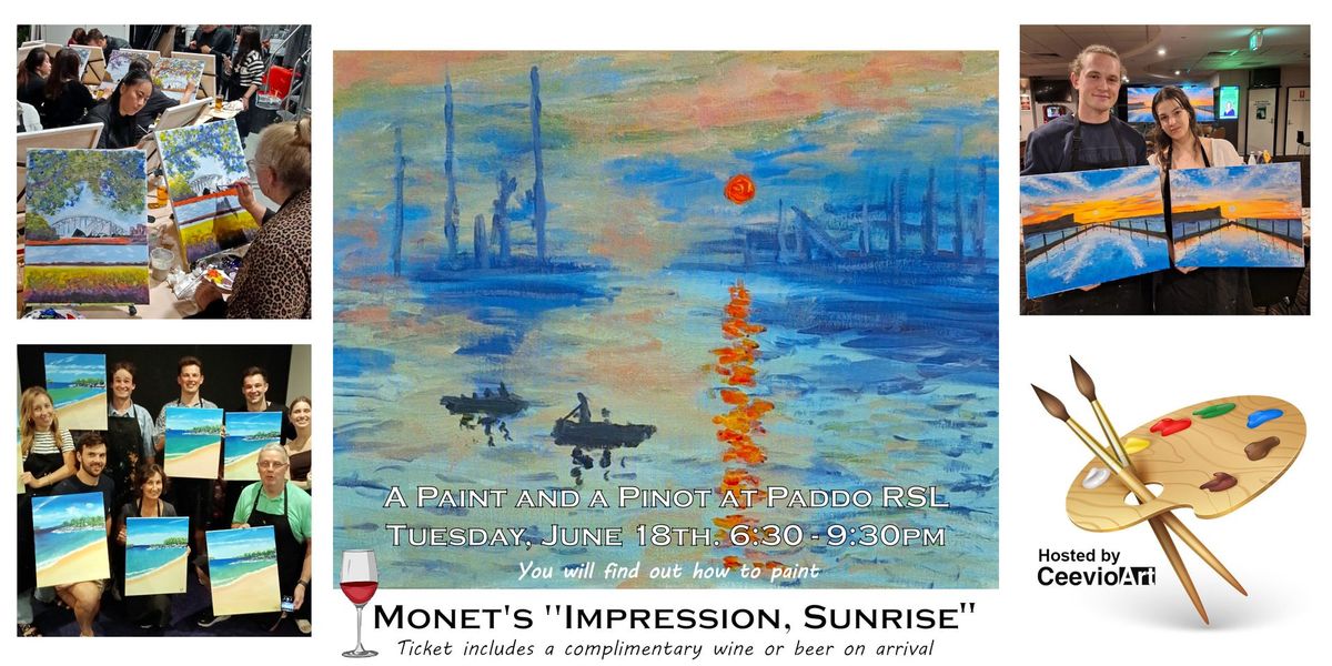 We'll show you how to paint Monet's famous work; "Impression, Sunrise"