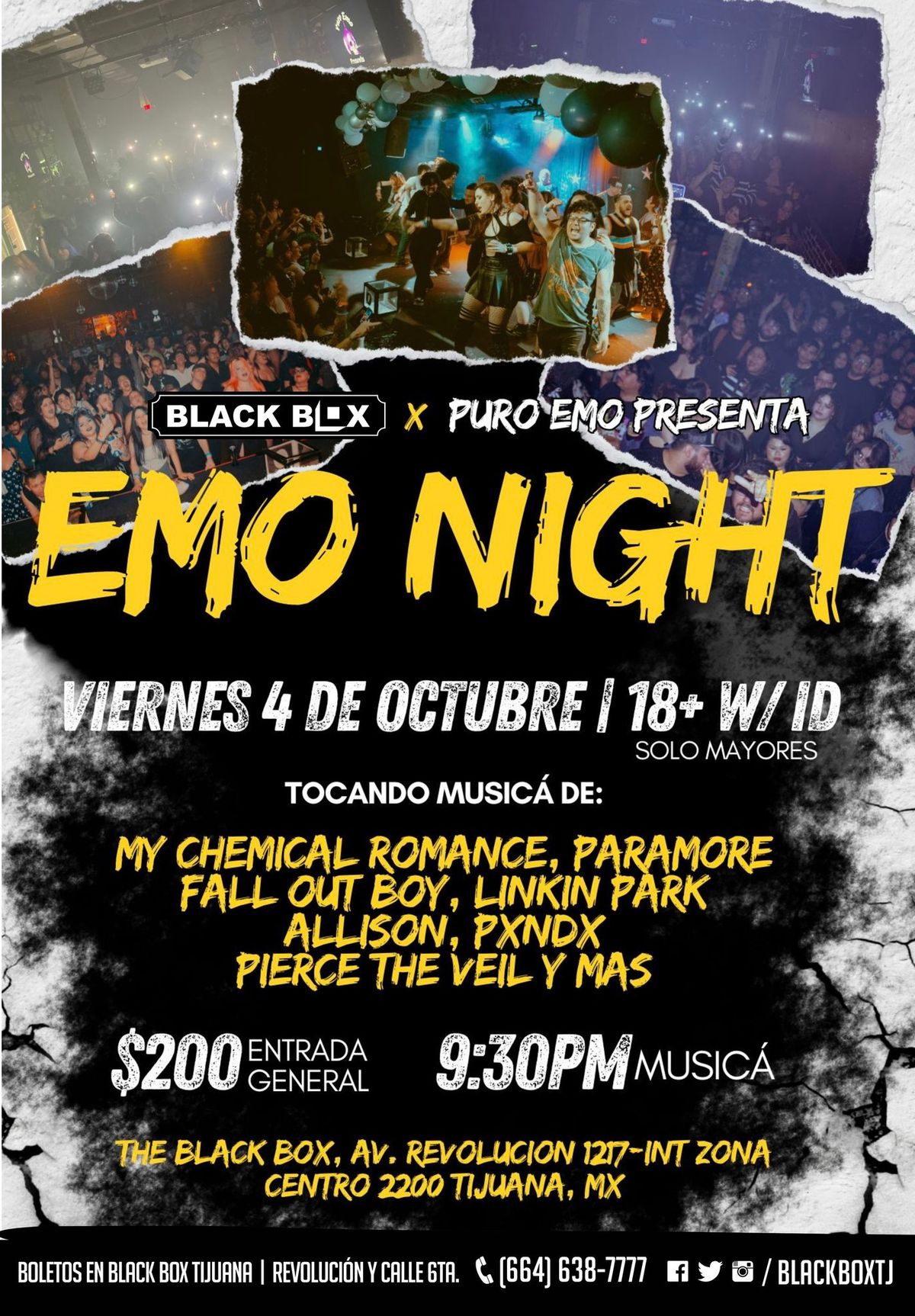 Black Box x Puro Emo Presenta: Emo Night at The Black Box