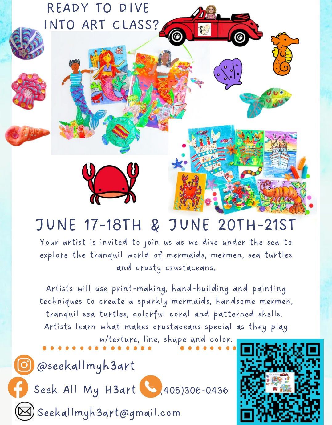 Under the Sea June Art Camp for Kids