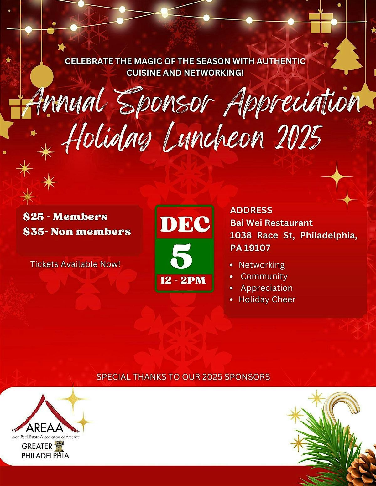 2025 Annual AREAA Greater Philadelphia Sponsorship Appreciation Luncheon