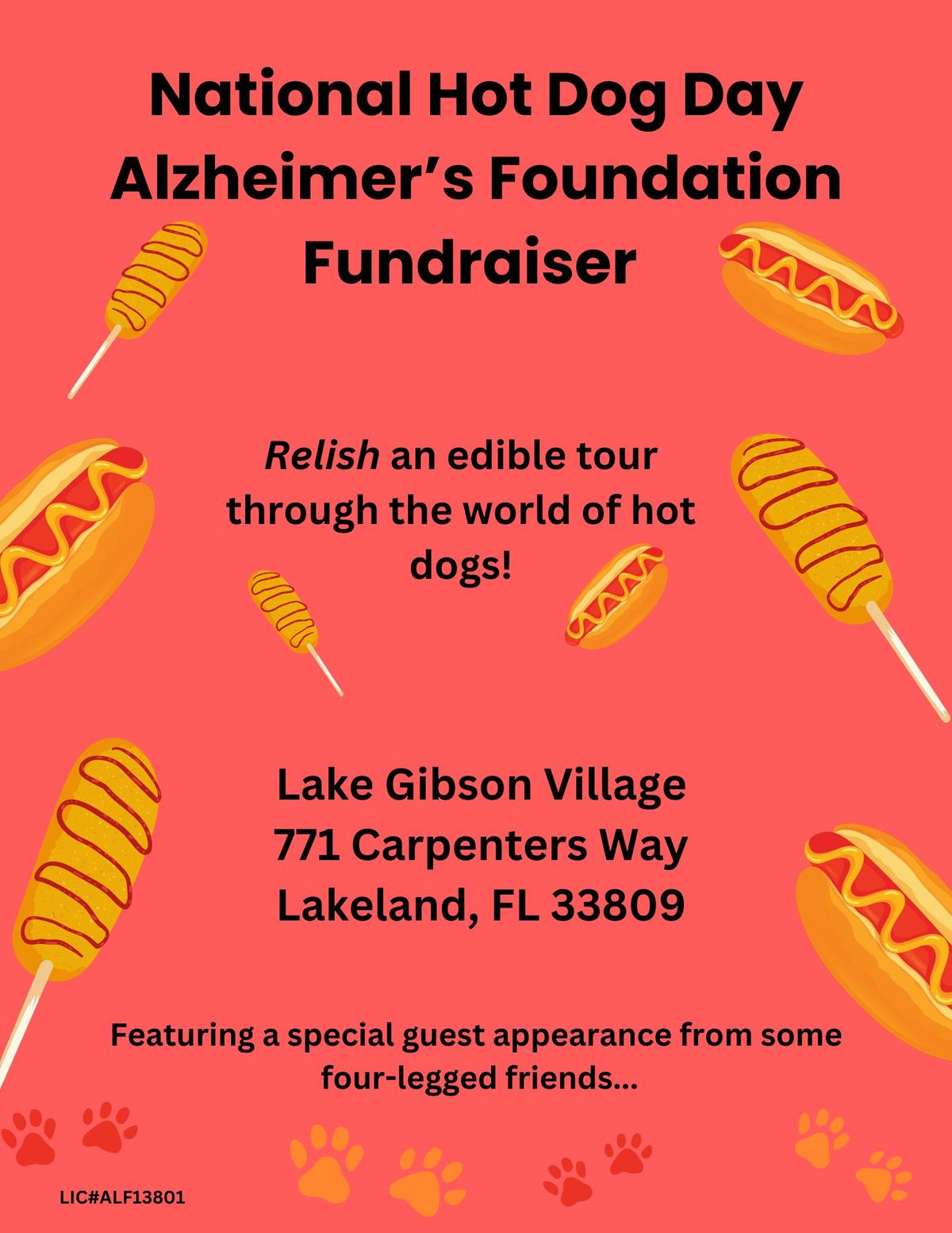 National Hot Dog Day Alzheimer's Foundation Fundraiser