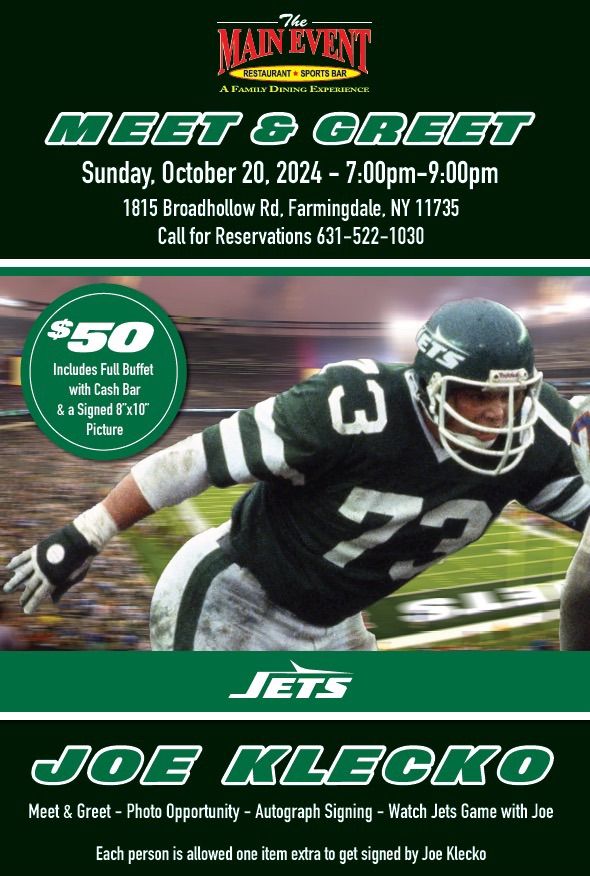 Meet & Greet - Jets Joe Klecko