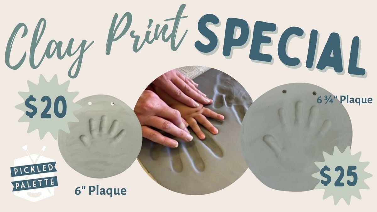 Clay Handprint Plaque Special 