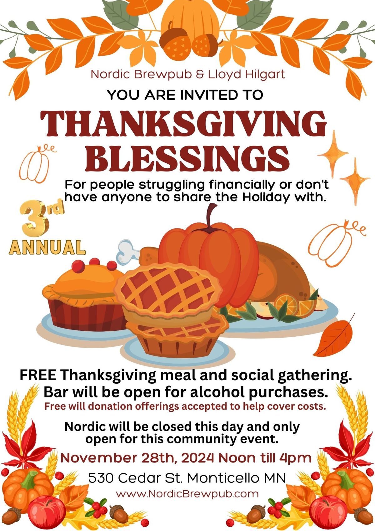 Nordic Thanks Giving Blessings Community Event 