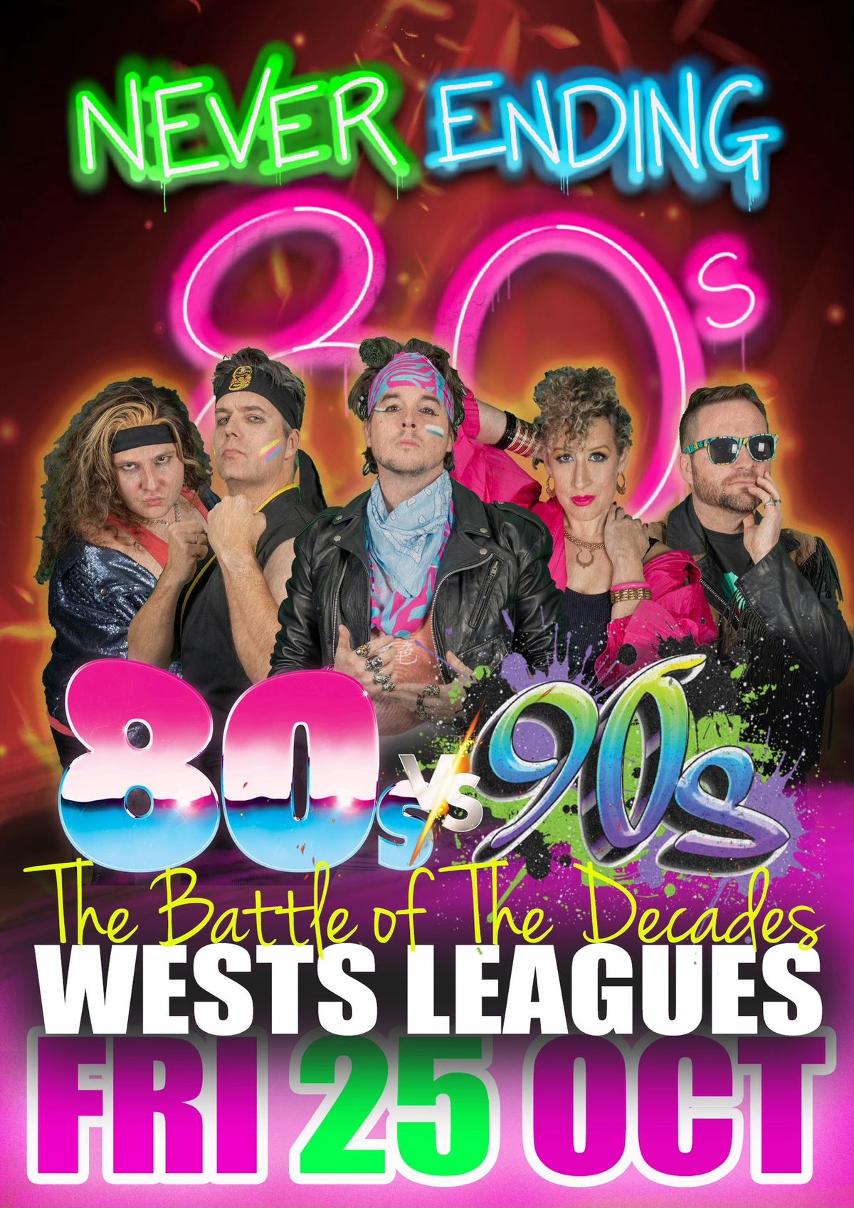 Never Ending 80s v 90s Party - Wests Leagues Club Campbelltown 