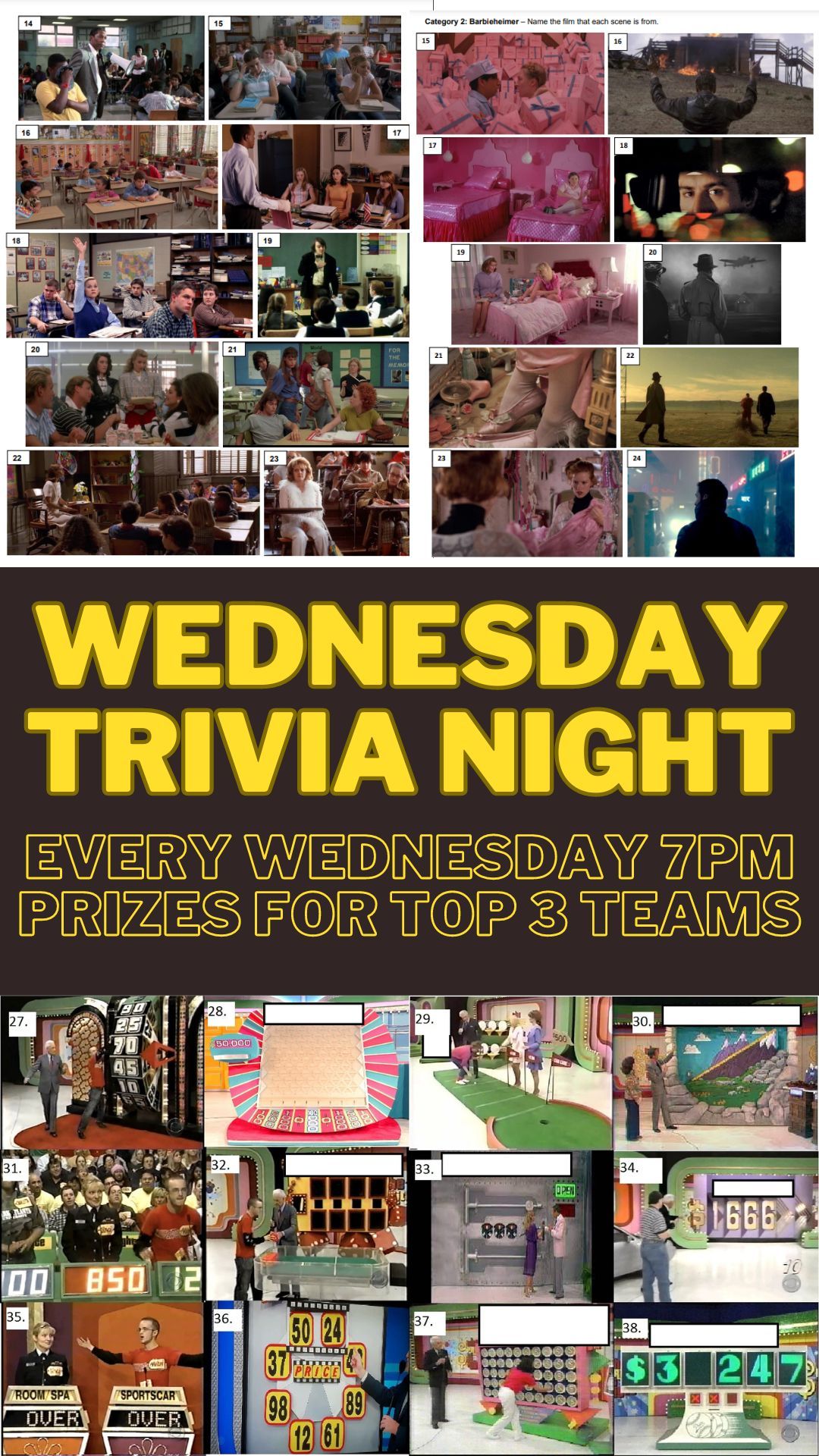 Wednesday Taproom Trivia