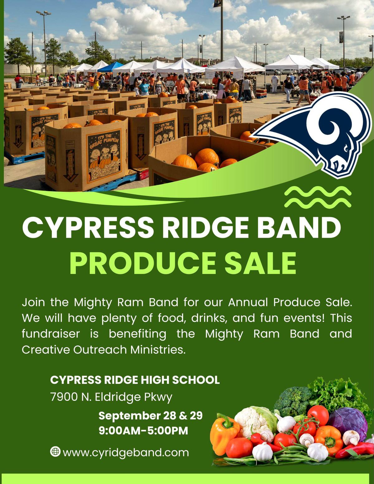 Cypress Ridge Band Produce Sale