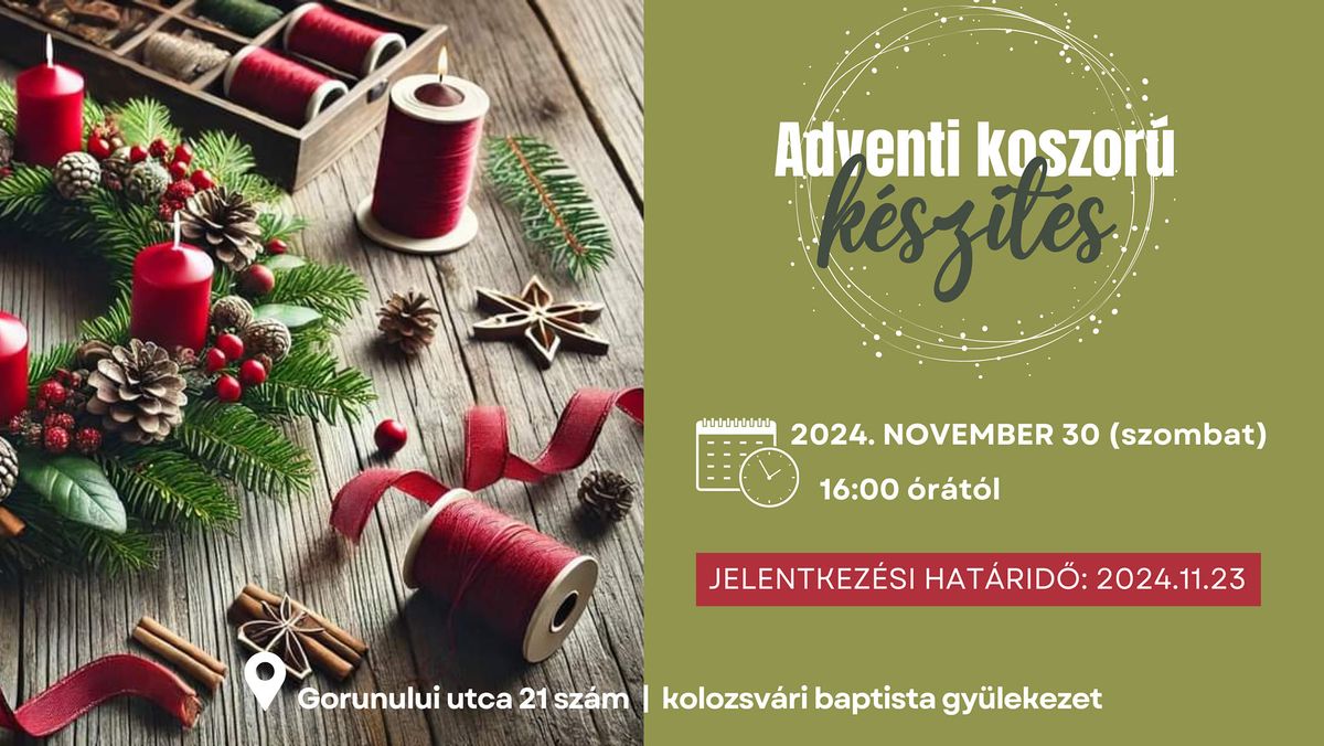 Adventi koszor\u00fa k\u00e9sz\u00edt\u00e9s 